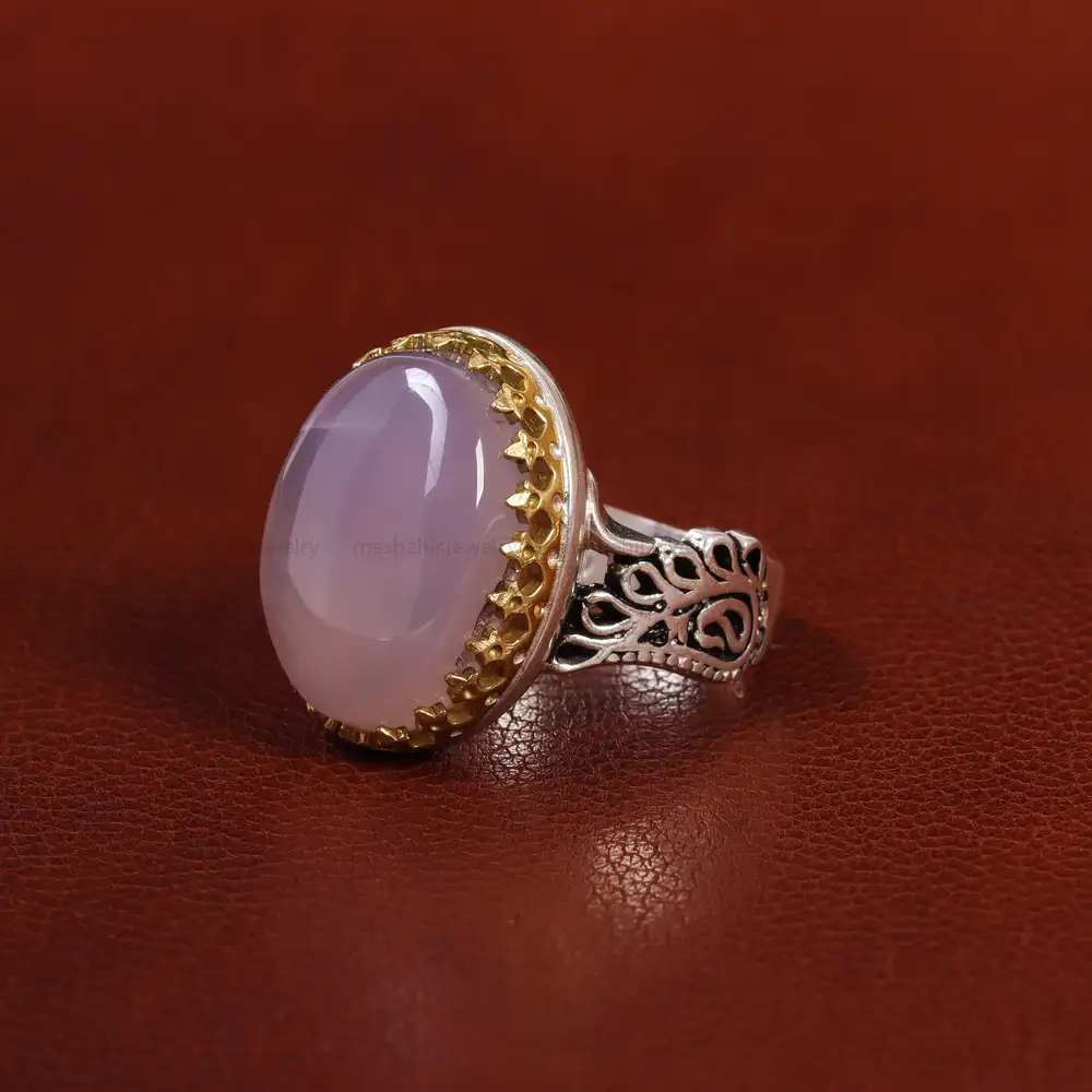 انگشتر عقیق سوسنی مردانه کد 23911