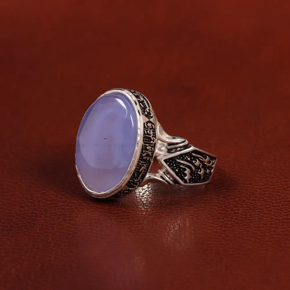 انگشتر عقیق سوسنی مردانه کد 23914