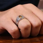 انگشتر سیترین مردانه کد 23721