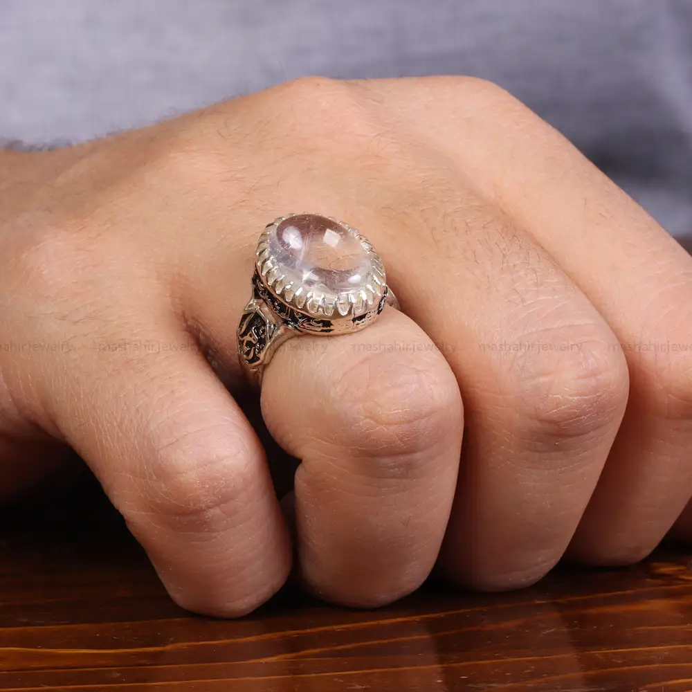 انگشتر دُر نجف مردانه کد 23753