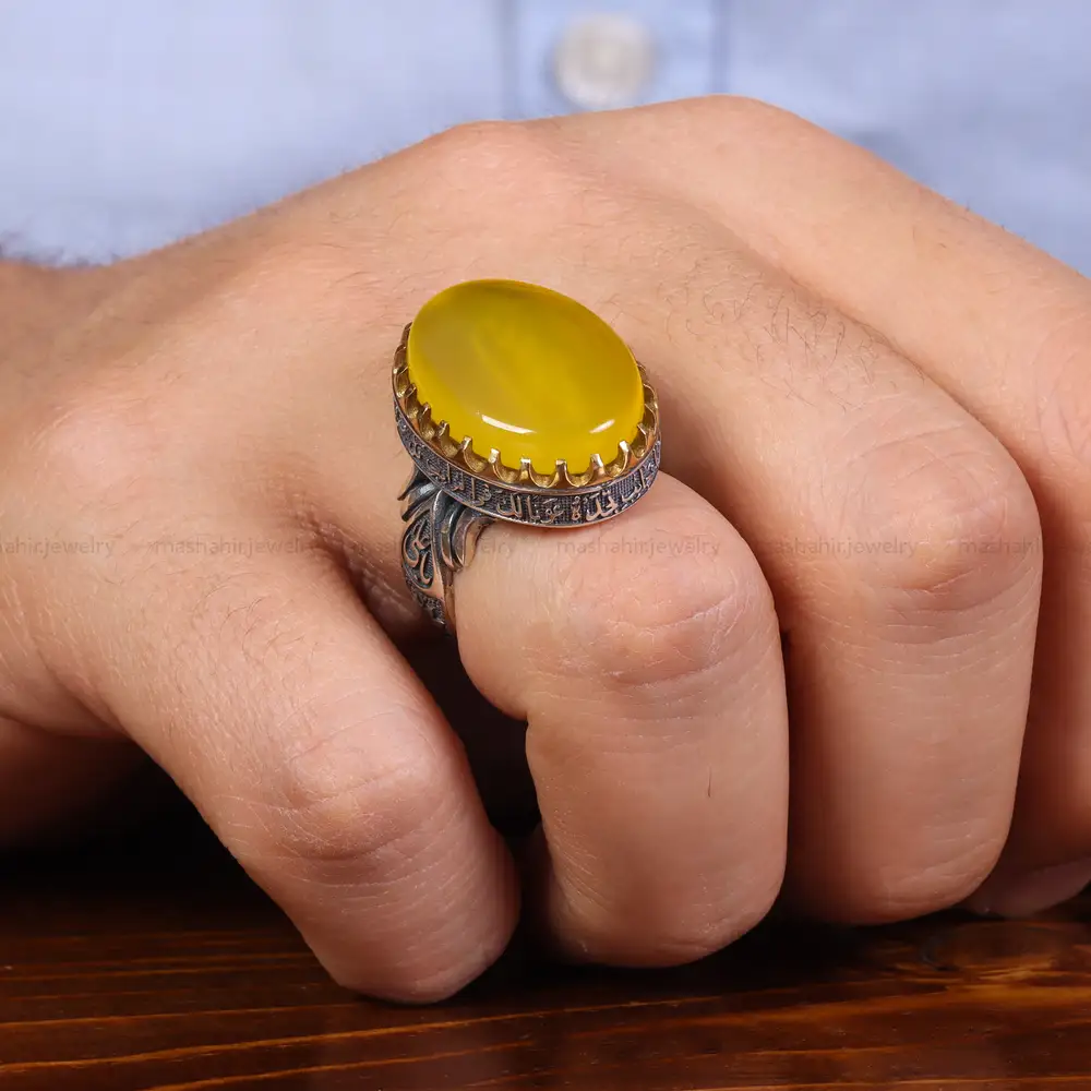 انگشتر شرف الشمس مردانه کد 23791