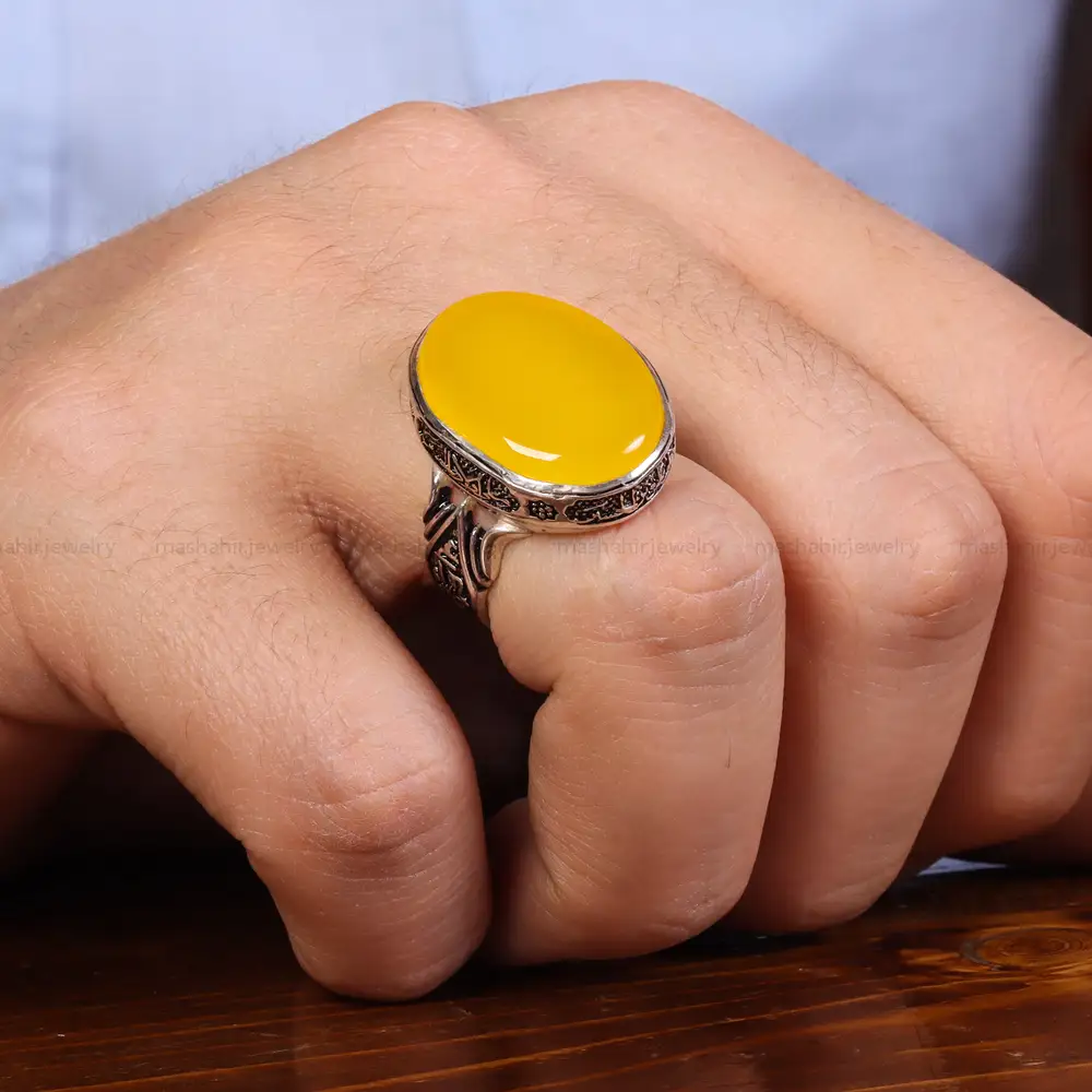 انگشتر شرف الشمس مردانه کد 23974