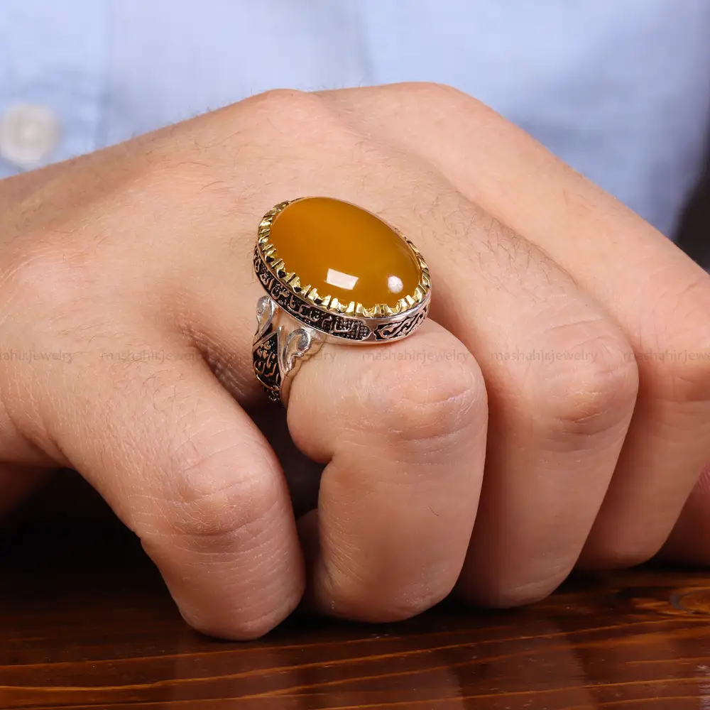 انگشتر شرف الشمس مردانه کد 23975
