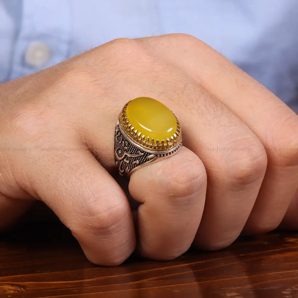 انگشتر شرف الشمس مردانه کد 23802