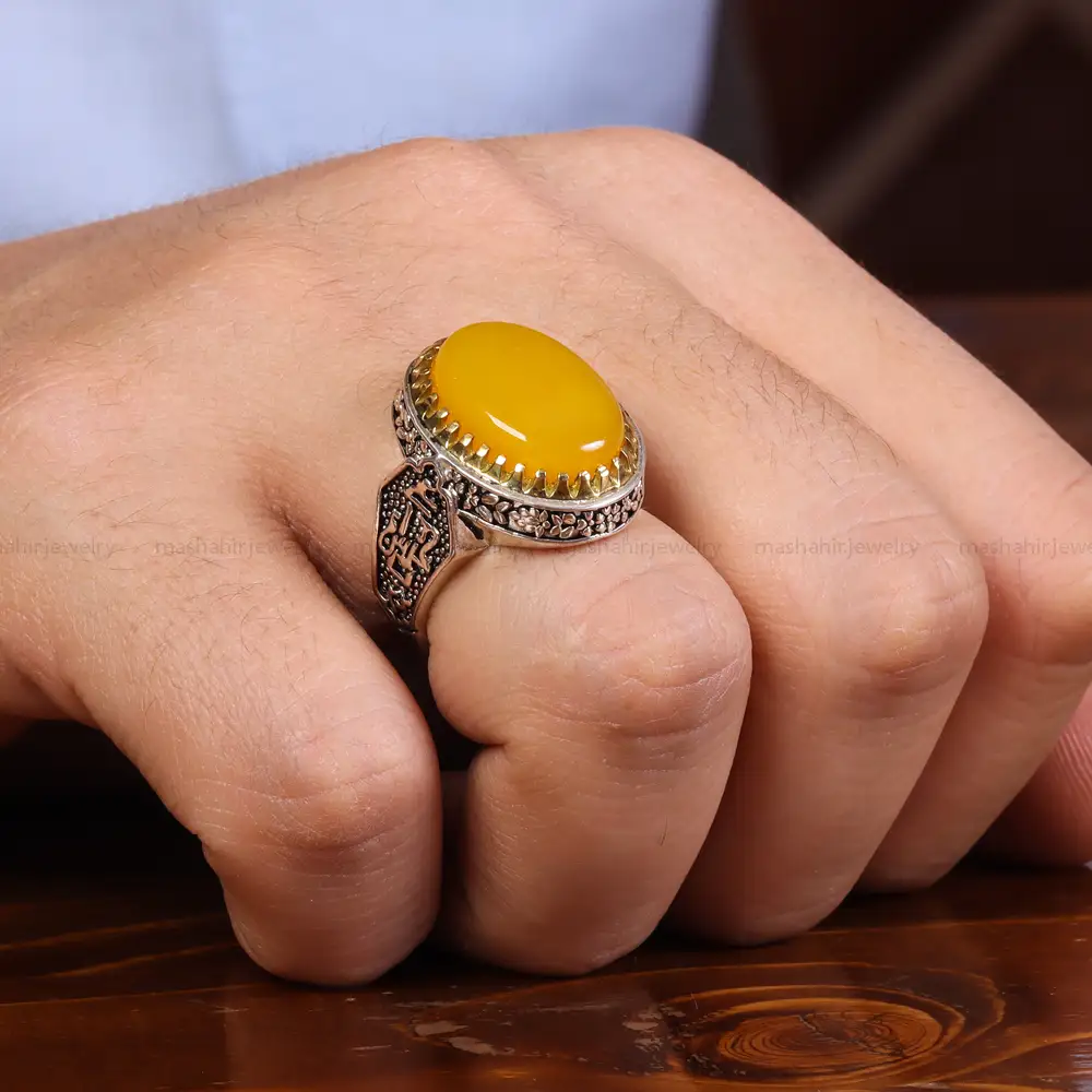 انگشتر شرف الشمس مردانه کد 23805