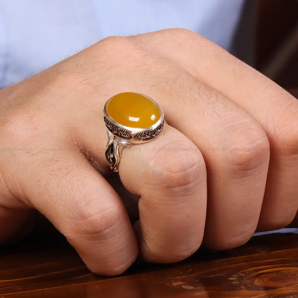 انگشتر شرف الشمس مردانه کد 23819