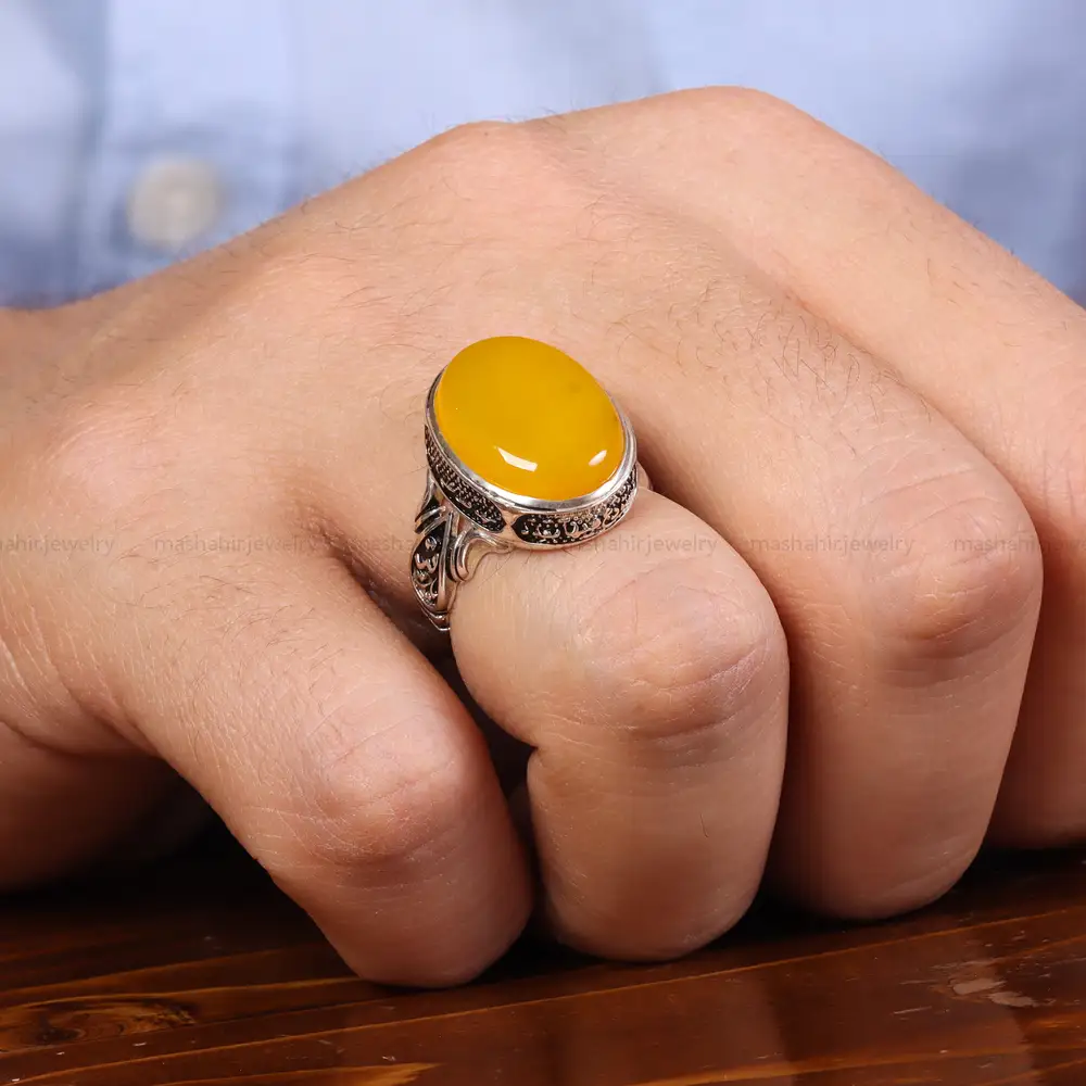 انگشتر شرف الشمس مردانه کد 23822