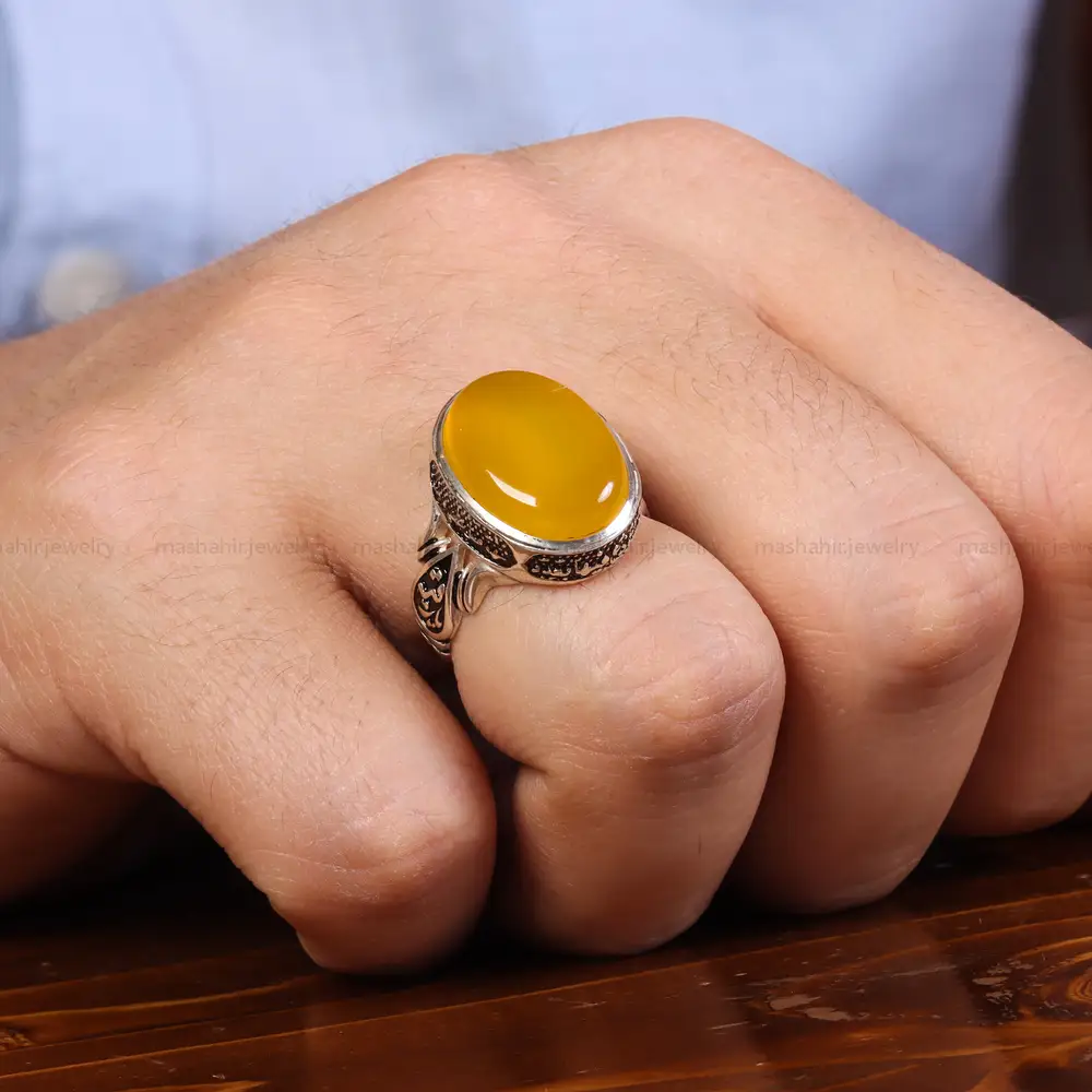 انگشتر شرف الشمس مردانه کد 23823