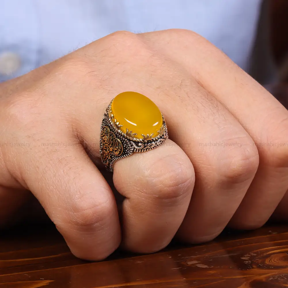 انگشتر شرف الشمس مردانه کد 23832