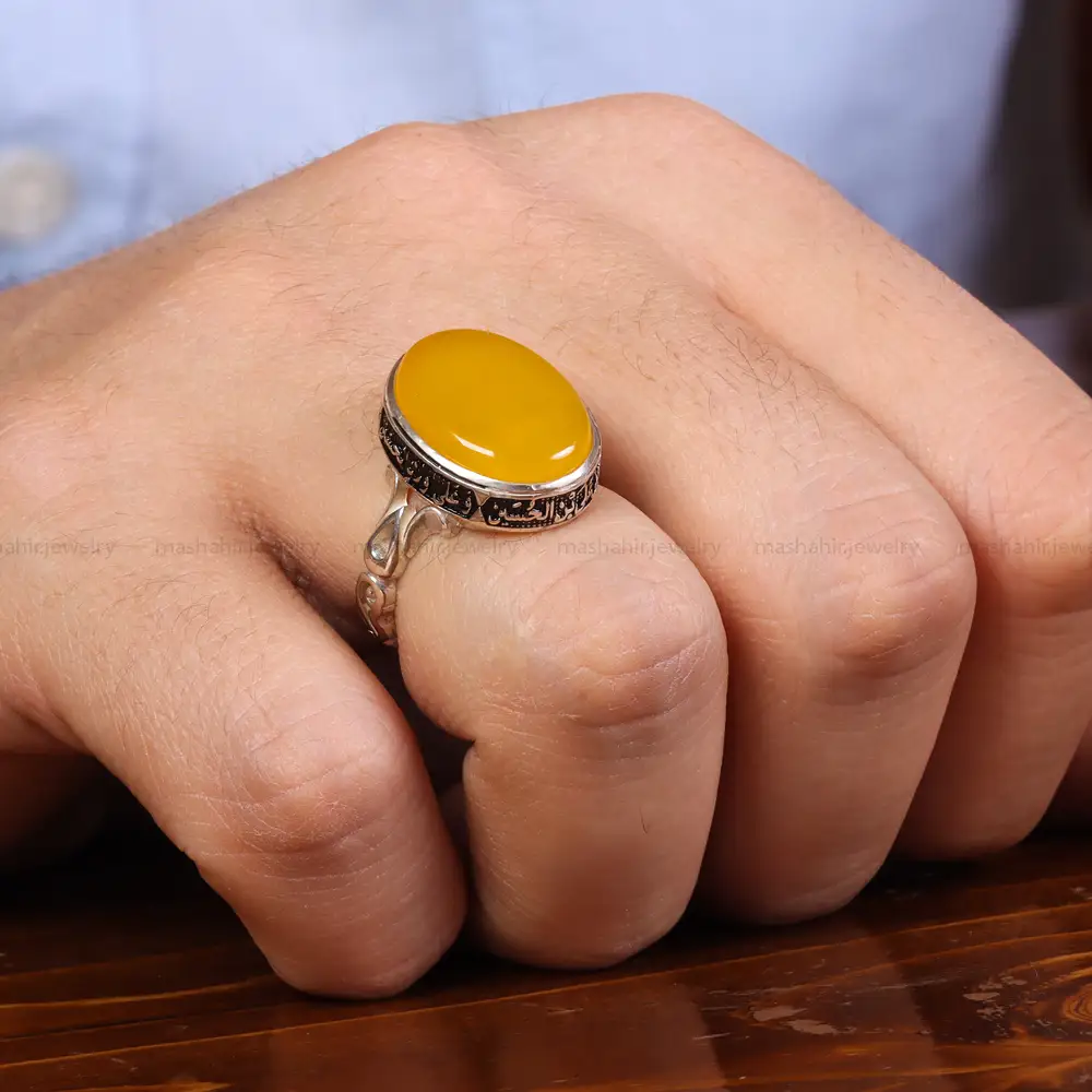 انگشتر شرف الشمس مردانه کد 23833