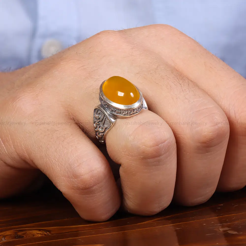 انگشتر شرف الشمس مردانه کد 23835