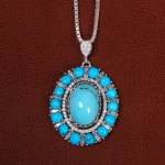 گردنبند فیروزه شجری کد 243258