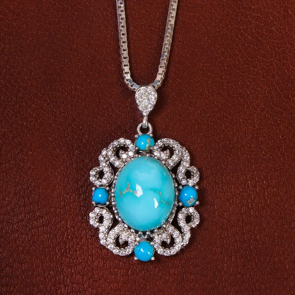 گردنبند فیروزه شجری کد 23273