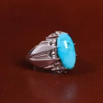 انگشتر فیروزه شجری مردانه کد 24019