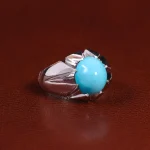 انگشتر فیروزه عجمی مردانه کد 24034