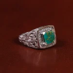 انگشتر فیروزه شجری مردانه کد 24057