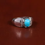 انگشتر فیروزه شجری مردانه کد 24068
