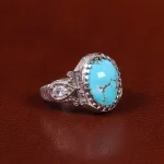 انگشتر فیروزه شجری مردانه کد 24075