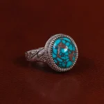 انگشتر فیروزه شجری مردانه کد 24085