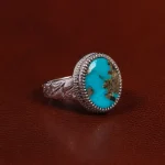 انگشتر فیروزه شجری مردانه کد 24087