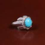 انگشتر فیروزه عجمی مردانه کد 24125