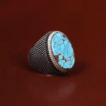 انگشتر فیروزه شجری مردانه کد 24132