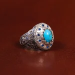 انگشتر فیروزه شجری مردانه کد 24138
