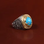 انگشتر فیروزه شجری مردانه کد 24139