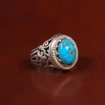 انگشتر فیروزه شجری مردانه کد 24142