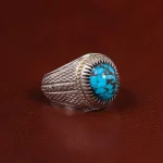 انگشتر فیروزه شجری مردانه کد 24148