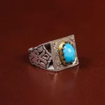 انگشتر فیروزه شجری مردانه کد 24150