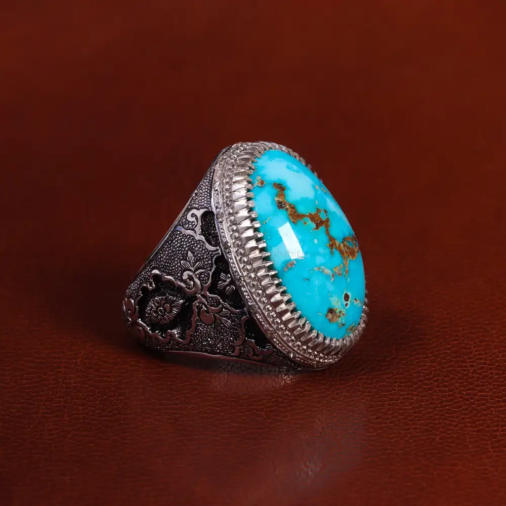 انگشتر فیروزه شجری مردانه کد 24166