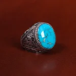 انگشتر فیروزه شجری مردانه کد 24170