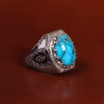 انگشتر فیروزه شجری مردانه کد 24178