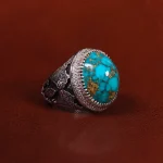 انگشتر فیروزه شجری مردانه کد 24181