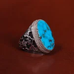 انگشتر فیروزه شجری مردانه کد 24183