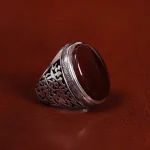 انگشتر عقیق یمن مردانه کد 24186