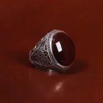 انگشتر عقیق یمن مردانه کد 24187