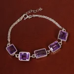 دستبند آمیتیست زنانه کد 24193