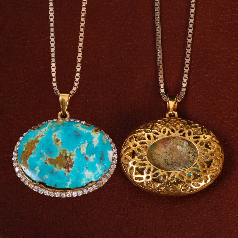 گردنبند فیروزه شجری کد 24246