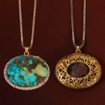 گردنبند فیروزه شجری کد 24250