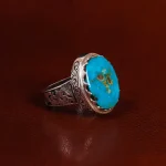 انگشتر فیروزه شجری مردانه کد 24279