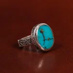 انگشتر فیروزه شجری مردانه کد 24287