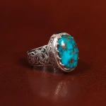 انگشتر فیروزه شجری مردانه کد 24288