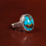 انگشتر فیروزه شجری مردانه کد 24290