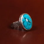 انگشتر فیروزه شجری مردانه کد 24293