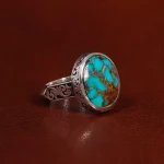 انگشتر فیروزه شجری مردانه کد 24299