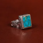 انگشتر فیروزه شجری مردانه کد 24303