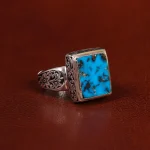انگشتر فیروزه شجری مردانه کد 24304