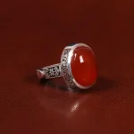 انگشتر عقیق یمن مردانه کد 24308